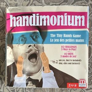 Handimonium The Tiny Hands Game. Mattel 2017  HTF